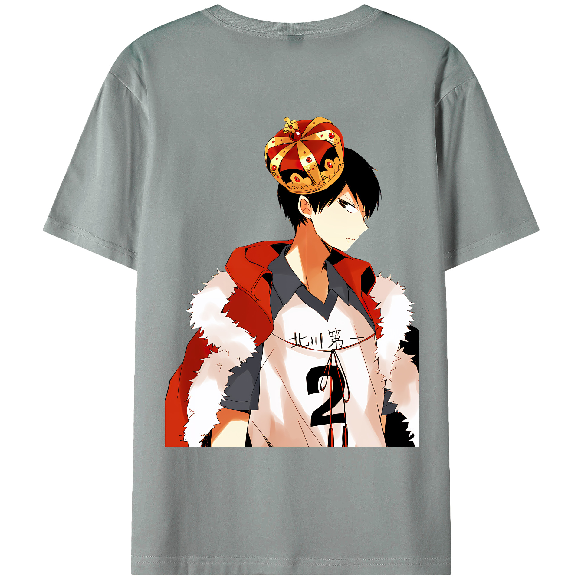 （画像用） ハイキュー!! Haikyu!! 綿100％ メンズ半袖Tシャツ（バックプリント） 通気性